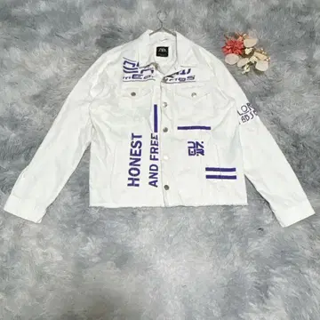 ZARA 자라 ( LL ) 긴팔 데님 자켓 로고 프린트 코튼 100%
