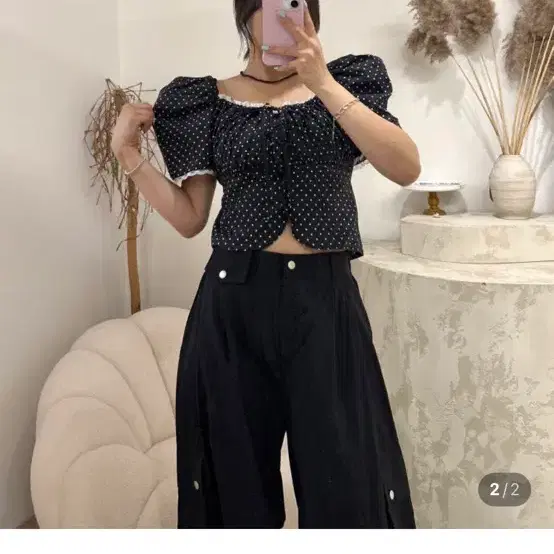 도트 블라우스
