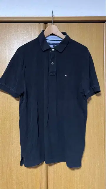 TOMMY HILFIGER 피케 셔츠 블랙 L 사이즈