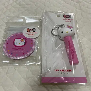 HELLO KITTY 3COINS 컴팩트 거울 립 참 세트