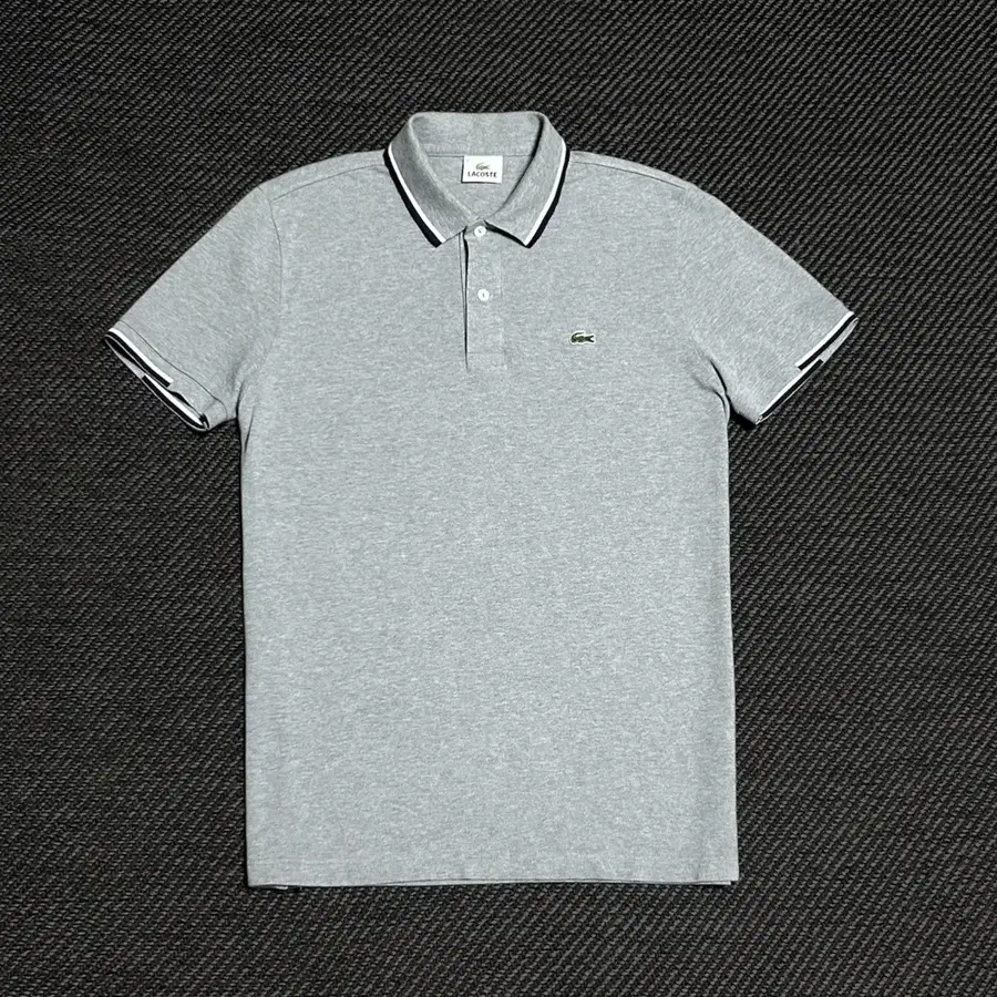 [L] Lacoste 라코스테 그레이 반팔 카라티