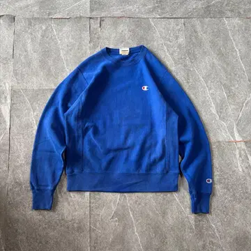 Champion REVERSE WEAVE 맨투맨 S 블루 눈 있음