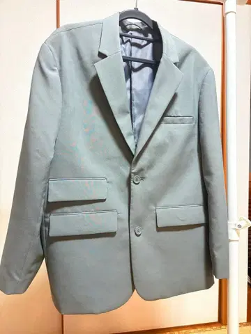 H&M 테일러드 자켓 라이트 그레이 2버튼 셋업