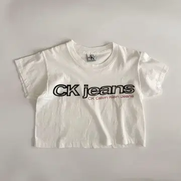 레어! 90s 캘빈클라인 진 빅 로고 치비 T USA제