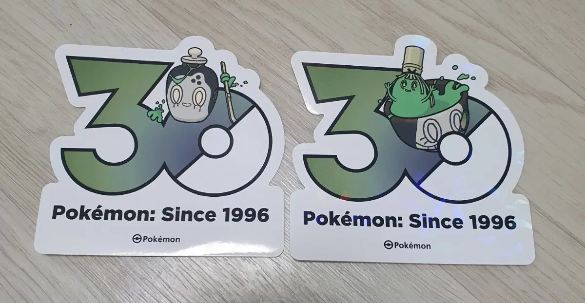 포켓몬 30주년 로고 스티커 차데스, 그우린차 세트