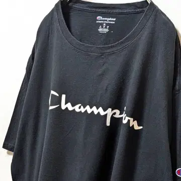 챔피온 Champion 로고 T셔츠 블랙 XL 구제 의류