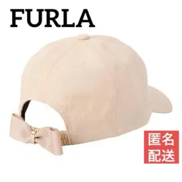 [ B45 ] 훌라 (FURLA) 백 리본 캡 모자 베이지