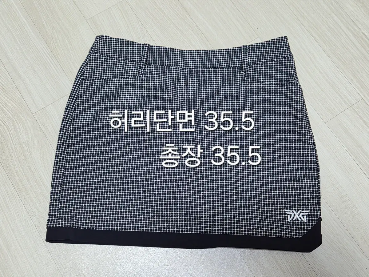 PXG 골프 스커트 체크 패턴