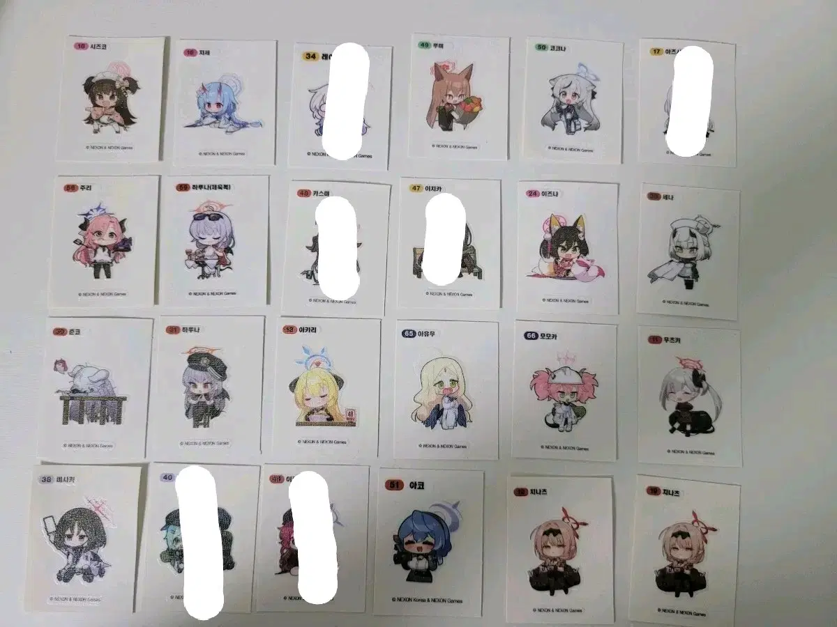 (6개씩 개별 가능) 블루 아카이브 띠부씰