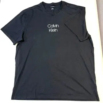 Calvin Klein T셔츠 XL 사이즈 반팔 상의 남성용 블랙