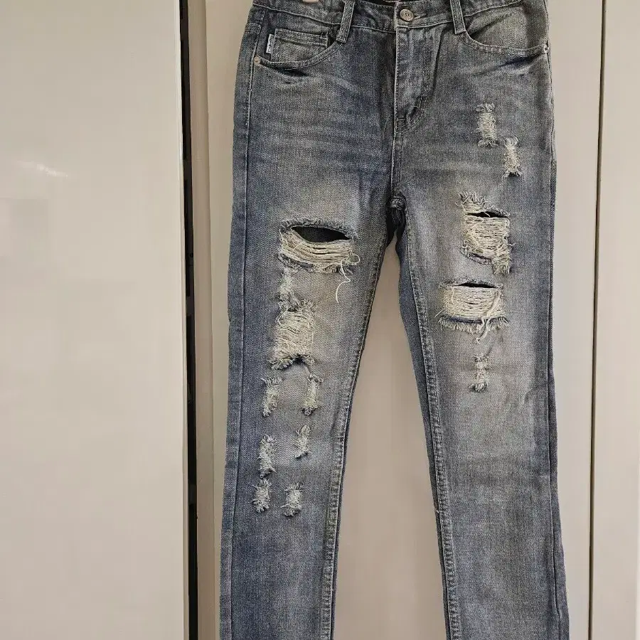 구제 청바지 데미지 진