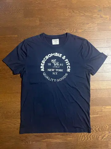 Abercrombie & Fitch 반팔 티셔츠 네이비 L