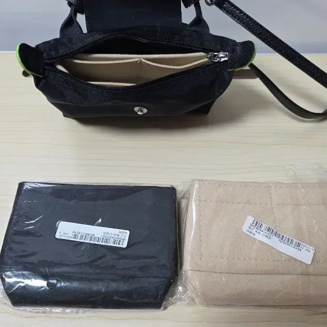 새상품) 롱샴 미니백 이너백 블랙/베이지(지퍼형, 포켓형)