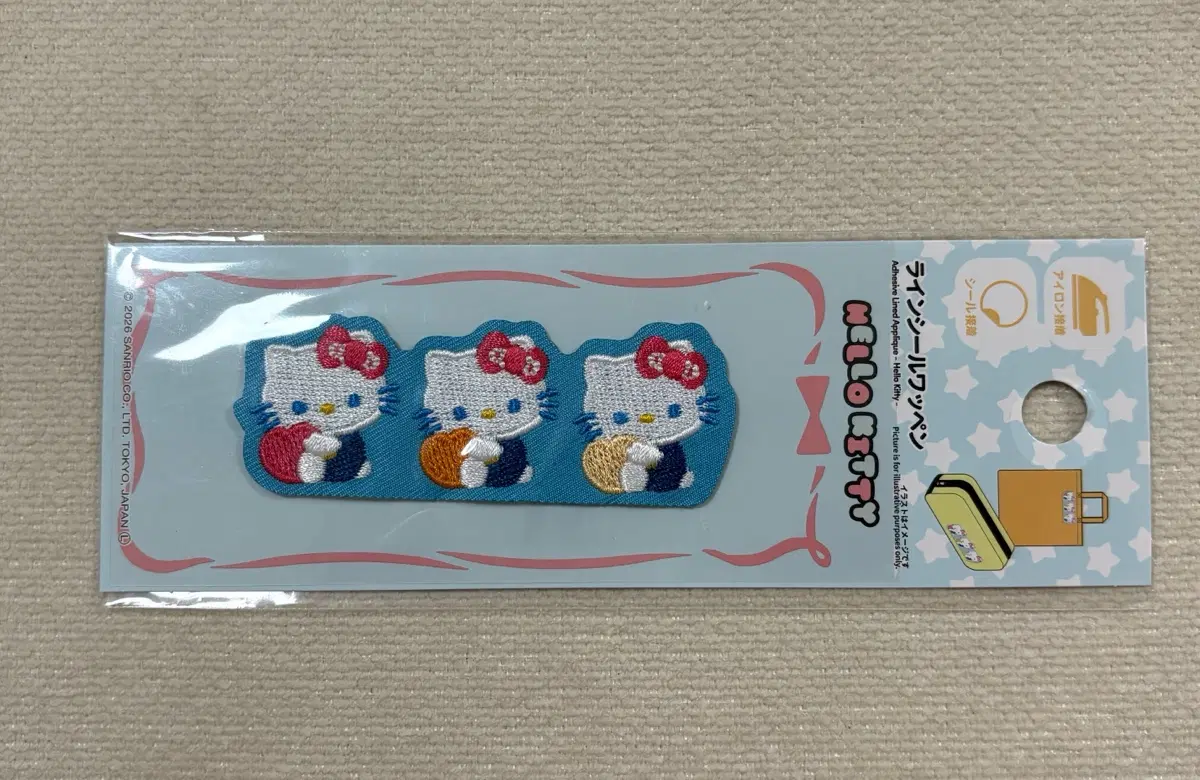 산리오 키티 헬로키티 자수 와펜