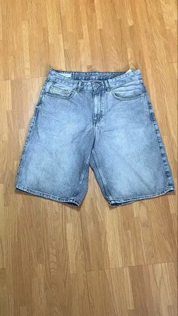 ZARA JORTS 남성용 데님 숏팬츠 그레이 W32