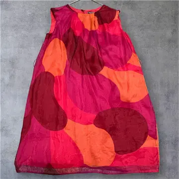 marimekko 마리메꼬 실크 100% 슬리브리스 원피스