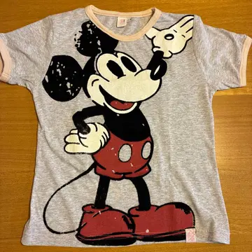 INK+PAINT Disney 미키마우스 반팔 링거 T셔츠 S