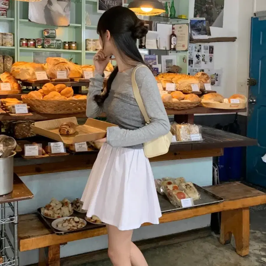 에이블리 아뜨랑스 플레어 미니 스커트