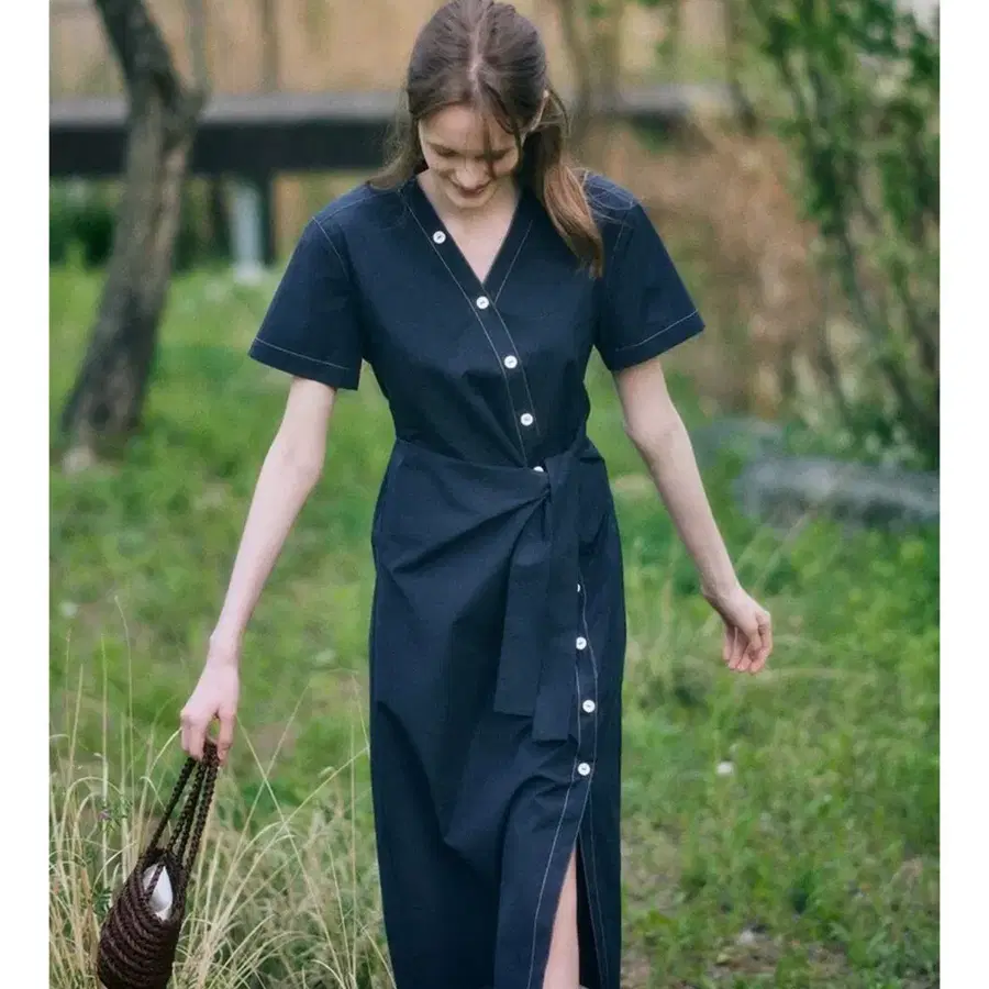 Fabricolog 패브릭컬러지 tied waist onepiece
