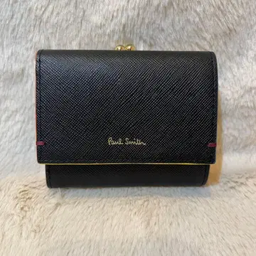[미사용 새상품] Paul Smith 카라 엣지 가마구치 3단 폴더형 지갑 블랙