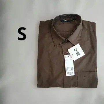 UNIQLO:C 브로드 오버사이즈 셔츠 브라운