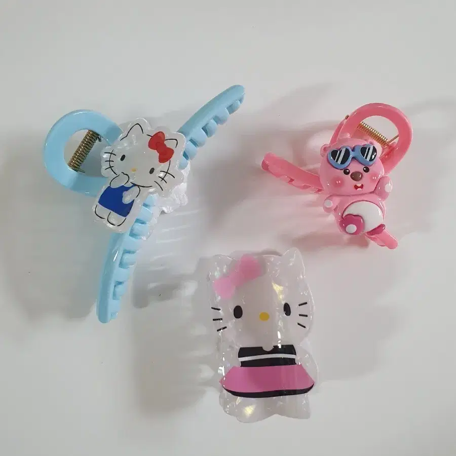 [SALE] 키티 루피망고 헤어 집게핀 3종 일괄