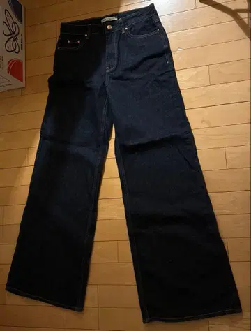 ZARA 와이드 데님 팬츠 인디고 블루