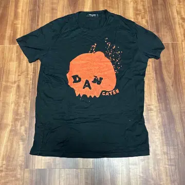 DSQUARED2 DAN CATEN 프린트 티셔츠 블랙 XL
