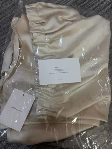 maison celon 새틴 롱 스커트 화이트