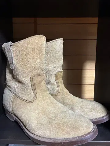 RED WING vintage 스웨이드 페코스 부츠 베이지