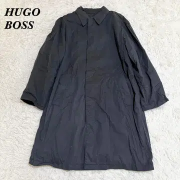 HUGO BOSS 빈티지 두꺼운 원단 스텐카라 코트 블랙