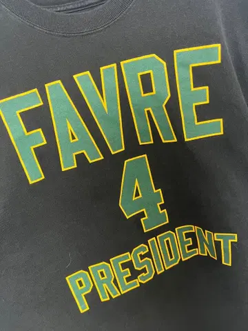 Reebok FAVRE 4 PRESIDENT 티셔츠 US 구제 의류