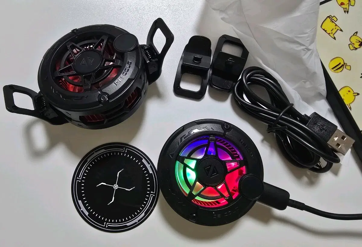 휴대폰 쿨러 RGB 라이트 USB 연결방식 (판매글 필독)