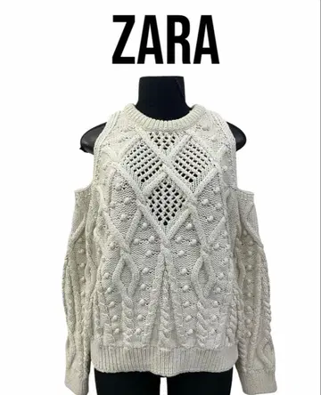 ZARA 컷 아웃 케이블 니트 스웨터