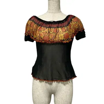Jean Paul Gaultier 퍼프 슬리브 파워넷 상의