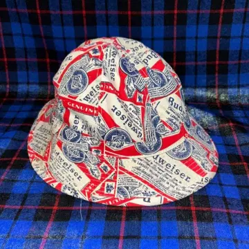 Budweiser 버킷햇 모자 올 패턴 아메카지 구제 의류