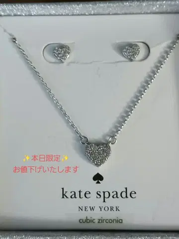 kate spade NEW YORK 하트 목걸이 귀걸이 세트