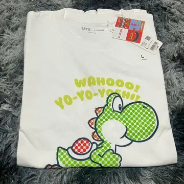 UNIQLO UT 티셔츠 화이트 L 요시 슈퍼 마리오