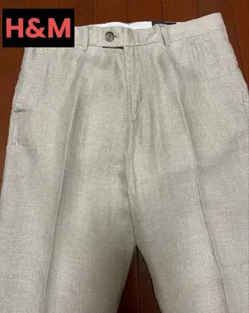 H&M 린넨 100% 슬림핏 팬츠 44