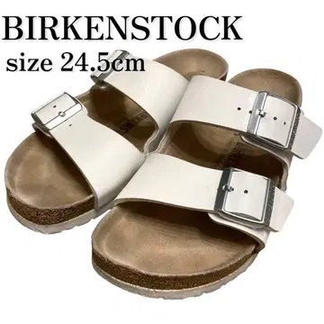 BIRKENSTOCK 애리조나 화이트 38 24.5cm 더블 벨트 샌들