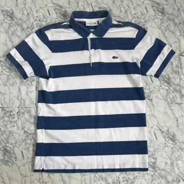 LACOSTE 라코스테 보더 피케 셔츠 반팔 XS 사이즈 일본제