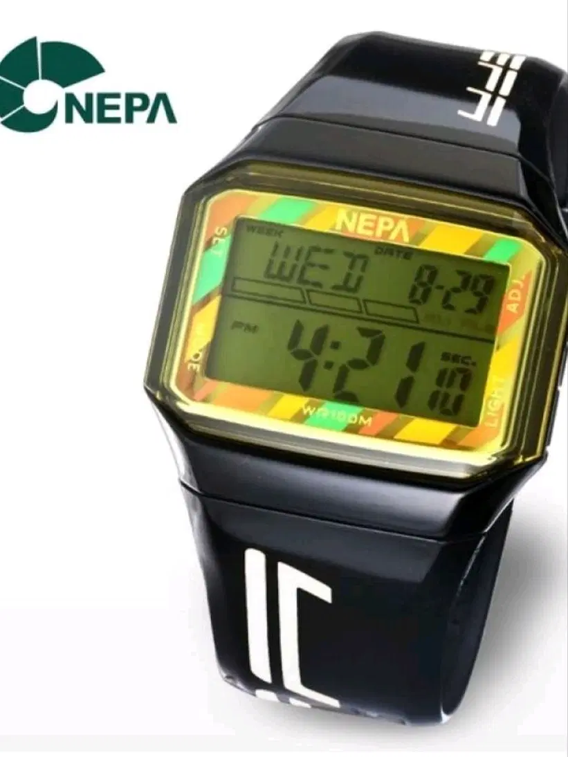 고급 S클래스 남성용 명품 브랜드 NEPA N213-BKYE 디지털 손목시계 판매해요
