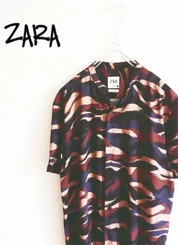 D220395 ZARA 올 패턴 반팔 셔츠