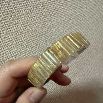 골드 루틸 쿼츠 뱅글 팔찌