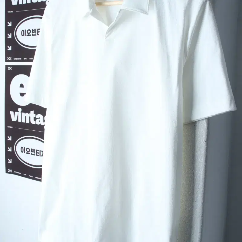 (L-XL) 탑텐 반팔 카라 티셔츠 새상품 브이넥 무지-H35458