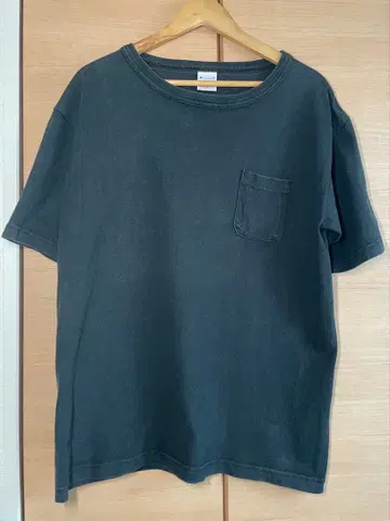 Champion T1011 USA제 블랙 포켓 티셔츠 L