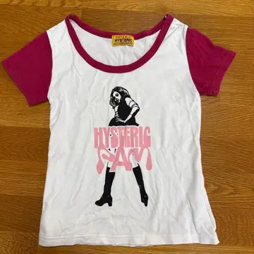 PAM 콜라보 HYSTERIC GLAMOUR 걸 프린트 링거 T셔츠