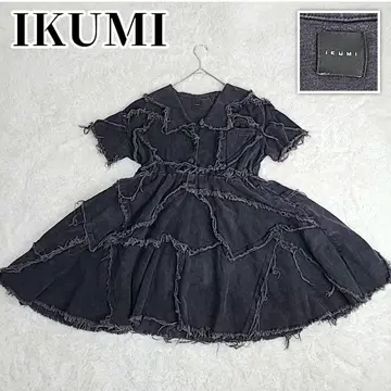 극레어 IKUMI 블랙 데미지 원피스 고딕 지뢰계