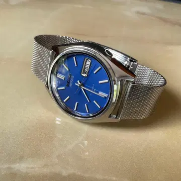 SEIKO 5 ACTUS 자동 와인딩 손목시계 블루 다이얼