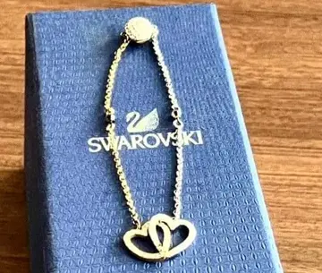 SWAROVSKI 스와로브스키 더블 하트 팔찌